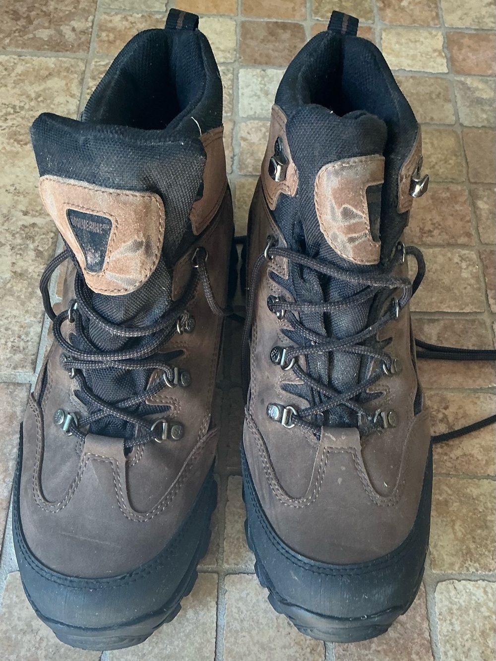 Wolverine Brown and Black Men's Hiking Boots